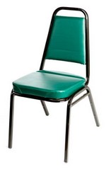 Sunlow Stacking Chair, Hunter Green/Black